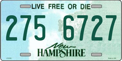 NH license plate 2756727