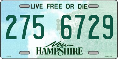 NH license plate 2756729