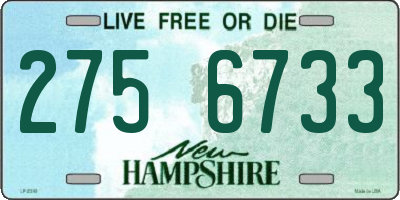 NH license plate 2756733