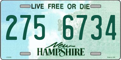 NH license plate 2756734