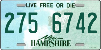 NH license plate 2756742