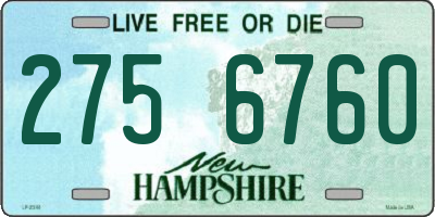 NH license plate 2756760