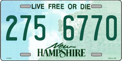 NH license plate 2756770