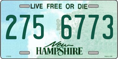 NH license plate 2756773