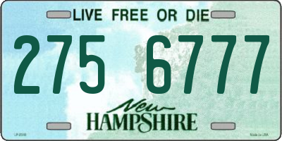 NH license plate 2756777