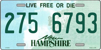 NH license plate 2756793