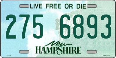 NH license plate 2756893