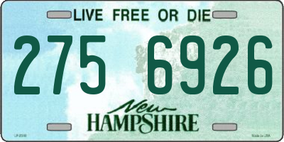 NH license plate 2756926