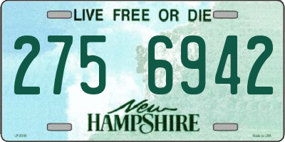 NH license plate 2756942