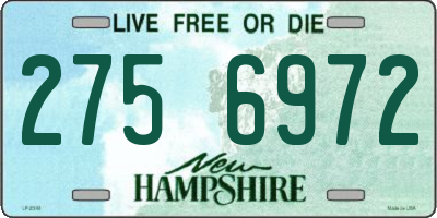 NH license plate 2756972