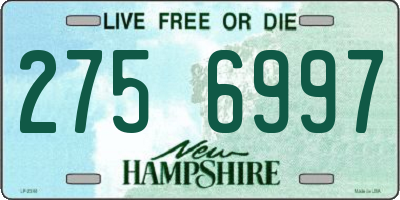NH license plate 2756997
