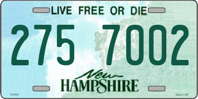 NH license plate 2757002