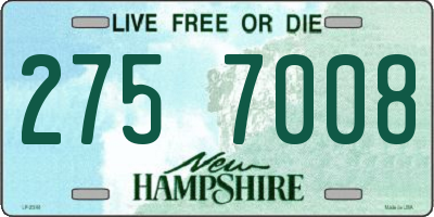 NH license plate 2757008