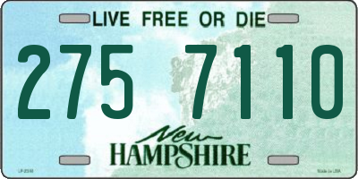 NH license plate 2757110