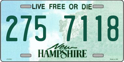 NH license plate 2757118