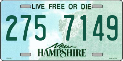 NH license plate 2757149