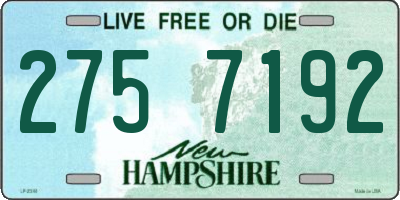 NH license plate 2757192