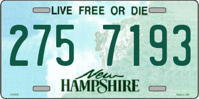 NH license plate 2757193