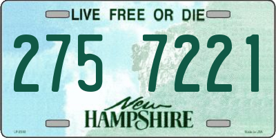 NH license plate 2757221