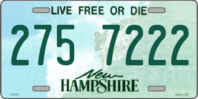 NH license plate 2757222