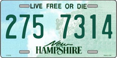 NH license plate 2757314