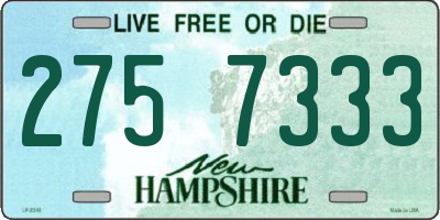 NH license plate 2757333