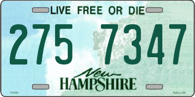 NH license plate 2757347