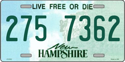 NH license plate 2757362