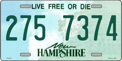 NH license plate 2757374
