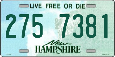 NH license plate 2757381
