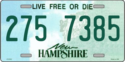 NH license plate 2757385