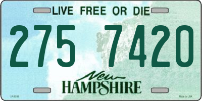 NH license plate 2757420