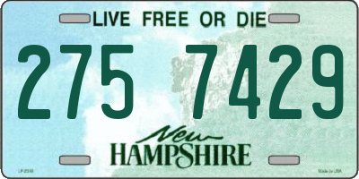 NH license plate 2757429