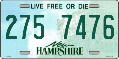 NH license plate 2757476