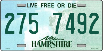 NH license plate 2757492