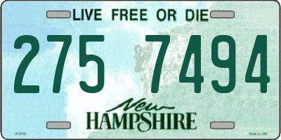 NH license plate 2757494