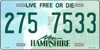 NH license plate 2757533