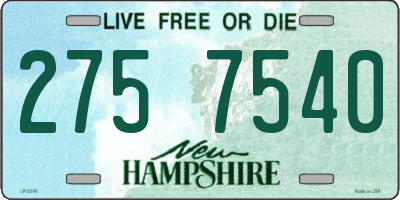 NH license plate 2757540