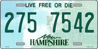 NH license plate 2757542