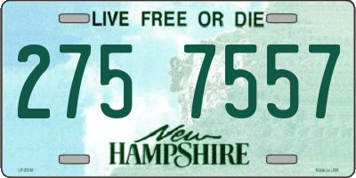 NH license plate 2757557