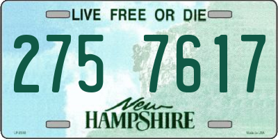 NH license plate 2757617