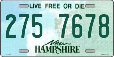 NH license plate 2757678