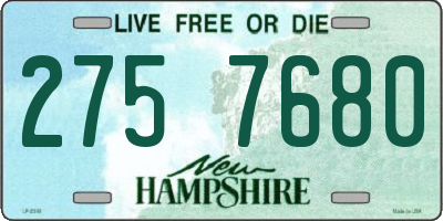 NH license plate 2757680