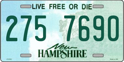 NH license plate 2757690
