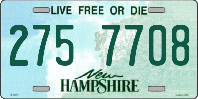 NH license plate 2757708
