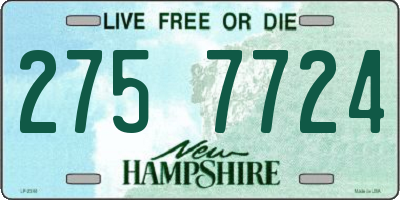 NH license plate 2757724