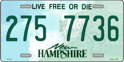 NH license plate 2757736