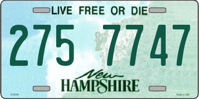 NH license plate 2757747