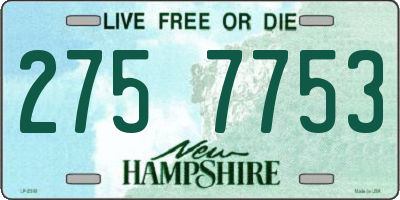 NH license plate 2757753