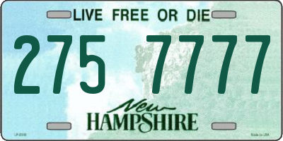 NH license plate 2757777